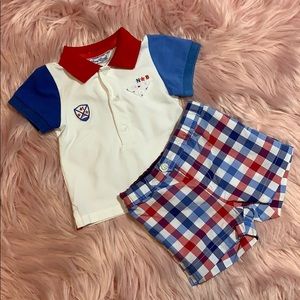 NWT - Mayoral - Tricolored Polo w/ Matching Shorts